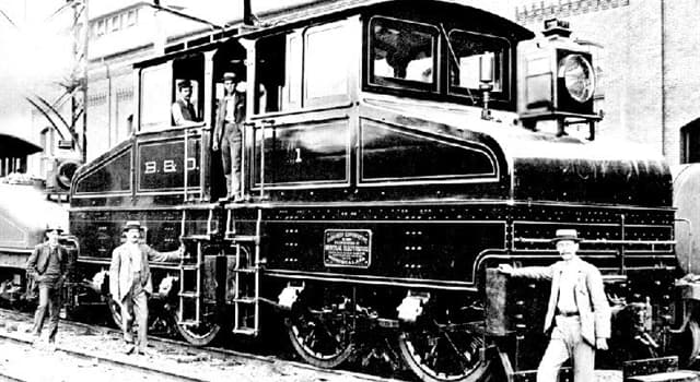 Science Trivia Question: Where was the first electric locomotive produced?