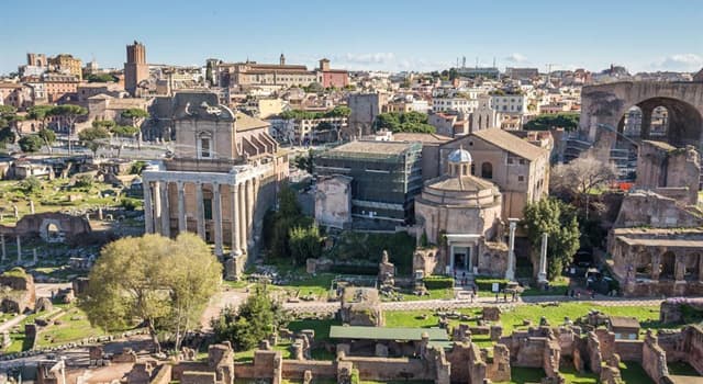 Geography Trivia Question: How many hills form the geographical heart of Rome?
