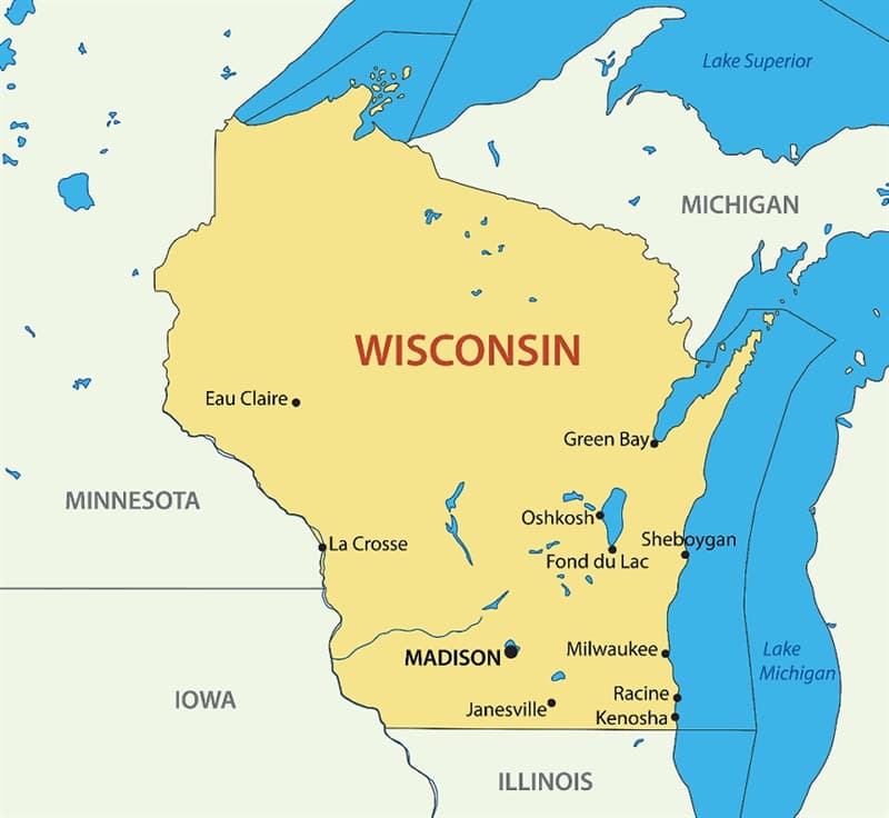Geography Trivia Question: What is the postal abbreviation for Wisconsin?
