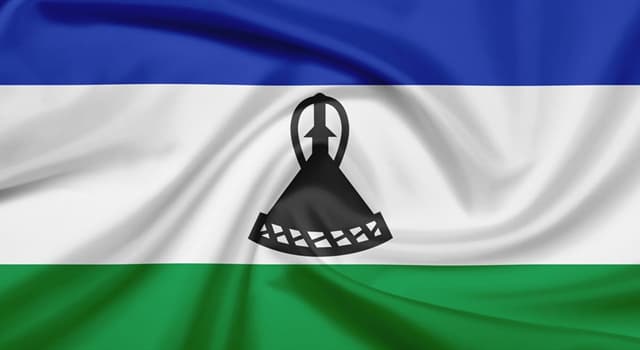 Geography Trivia Question: Which African flag has a hat featured on the central white band?