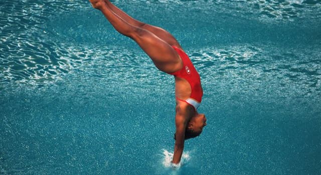 Sport Trivia Question: In diving, which of these is performed only from solid platforms?