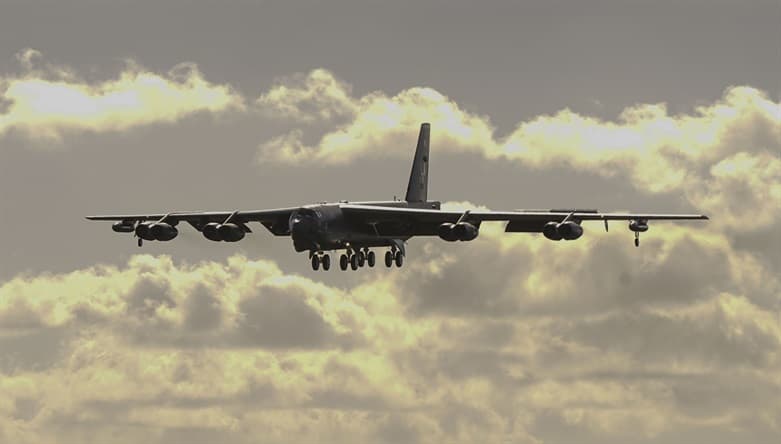 Society Trivia Question: Is the US Navy transporting an Air Force B 52 on its ship?