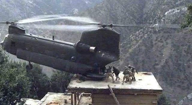 History Trivia Question: Used primarily as a transporter, which US Army helicopter is shown in the picture?