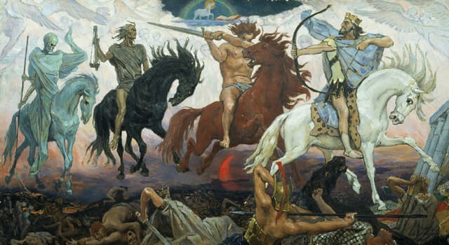 Culture Question: Parmi les Quatre cavaliers de l'Apocalypse, de quelle couleur est le cheval de la famine  ?