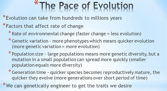Scienza Domande: Quale di queste unità è utilizzata per misurare il rateo del cambio evolutivo?