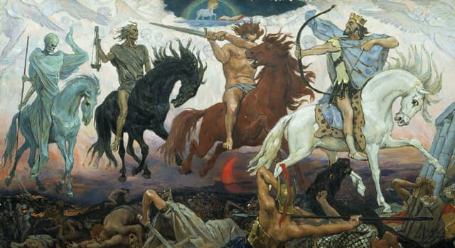 Cultuur Trivia Vraag: Van de vier ruiters van de Apocalyps, wat is de kleur van het paard van de honger?