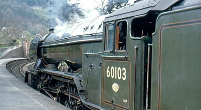 Geschiedenis Trivia Vraag: Welke beroemde stoomlocomotief droeg het nummer 60103 toen door British Railways stop werd gezet?