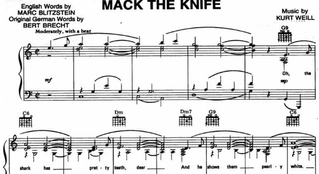 文化 小問題：把《Mack the Knife》帶到排行榜第一位的歌手是誰？