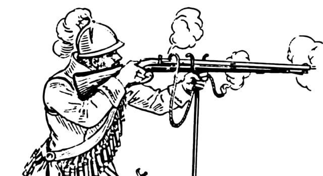 Histoire Question: Quand l'arquebuse a-t-il été inventé, un gros fusil lourd et primitif ?