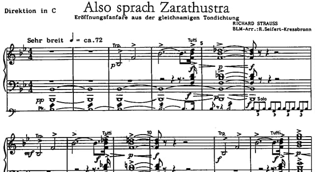 影視 小問題：哪部影片使用了理查·施特勞斯（Richard Strauss）的作品《查拉圖斯特拉如是說》（Also Sprach Zarathustra）？