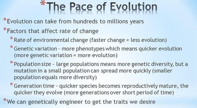 Wetenschap Trivia Vraag: Welke van deze eenheden wordt gebruikt om de snelheid van evolutionaire verandering te meten?