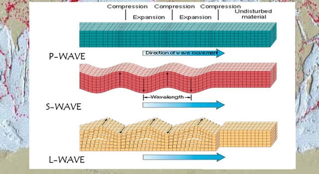 科學 小問題：哪個地震波可以穿過固體和流體並以最快的速度傳播？