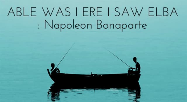 Cultuur Trivia Vraag: "Able was ere I saw Elba" is een voorbeeld van een __________.