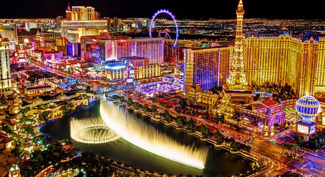 Geography Trivia Question: Most of the Las Vegas Strip is located in a Nevada town with which name?