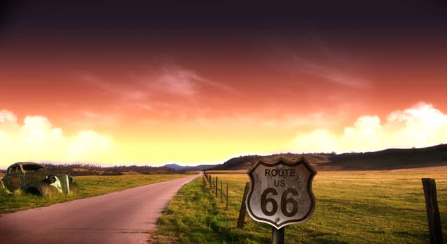 Geography Trivia Question: The American highway Route 66 passes through how many states?