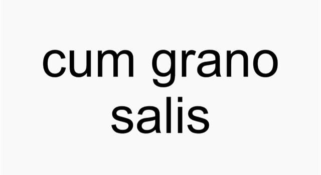 Cultura Domande: La locuzione latina "cum grano salis" significa... cosa?