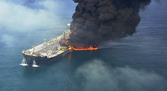 History Trivia Question: In 2002, the sinking of which tanker caused a major environmental disaster off the coast of Spain?