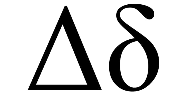 Science Trivia Question: What is the use of Greek letter ''delta'' in both science and mathematics?