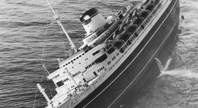 History Trivia Question: Where did the Steamship Andrea Doria sink?