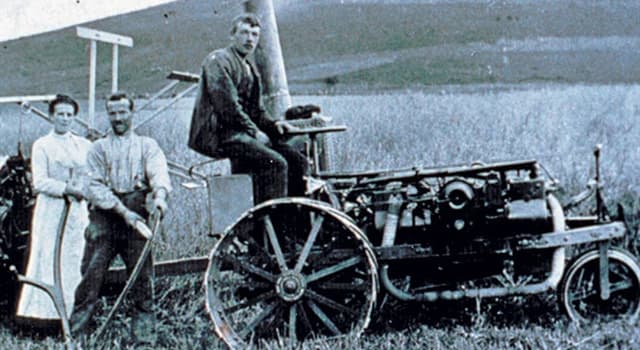 History Trivia Question: Who invented and built the first gasoline/petrol-powered tractor in the U.S. in 1892?