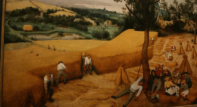 Culture Trivia Question: The "Harvesters" is an oil painting on wood by which famous artist?