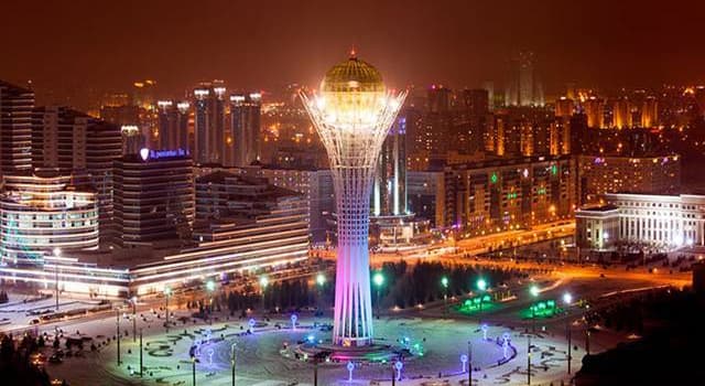 Geography Trivia Question: The name of which country’s capital city was changed to Nur-Sultan on 23 March 2019?