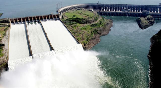 Geography Trivia Question: Which fact is not true about Itaipu Dam?