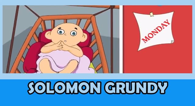 Culture Trivia Question: In the nursery rhyme "Solomon Grundy", what day of the week was he married on?