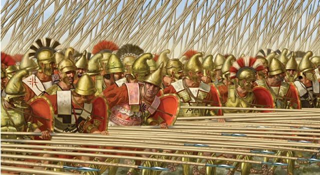 História Pergunta Trivial: Qual destas é uma formação militar em massa da guerra da Grécia Antiga?