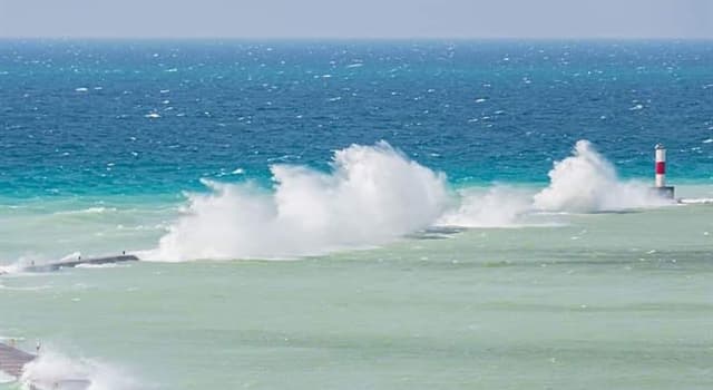 Natuur Trivia Vraag: Welke constructie wordt in de afbeelding weergegeven die de beweging van golven naar de kust onderbreekt?