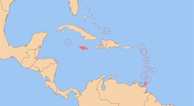 Aardrijkskunde Trivia Vraag: Welk van deze landen maakt geen deel uit van West-Indië?