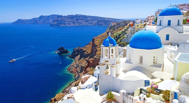 Geography Trivia Question: The Greek island of Santorini is located in which sea?