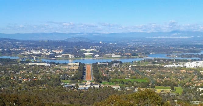 Geography Trivia Question: Australia's capital city, Canberra, is built on what geological landmark?