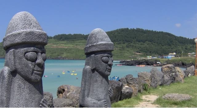 Geography Trivia Question: Where can you find the distinctive statues known in English as “grandfather stones”?