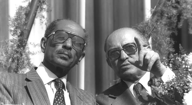 Society Trivia Question: Egypt's President Anwar Sadat shared the 1978 Nobel Peace Prize with which Israeli Prime Minister?