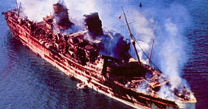 Culture Trivia Question: Which former transatlantic liner was destroyed by fire in Hong Kong in 1972?