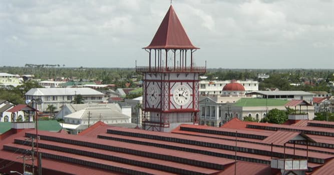 Geography Trivia Question: Georgetown, the capital of Guyana, lies at the mouth of which river?