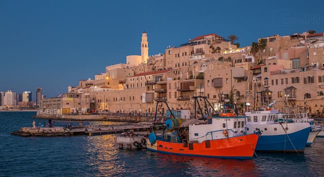 Aardrijkskunde Trivia Vraag: Waar ligt de oude havenstad Jaffa?