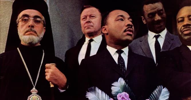 History Trivia Question: Who is pictured on the far left of this image beside Martin Luther King, Jr.?