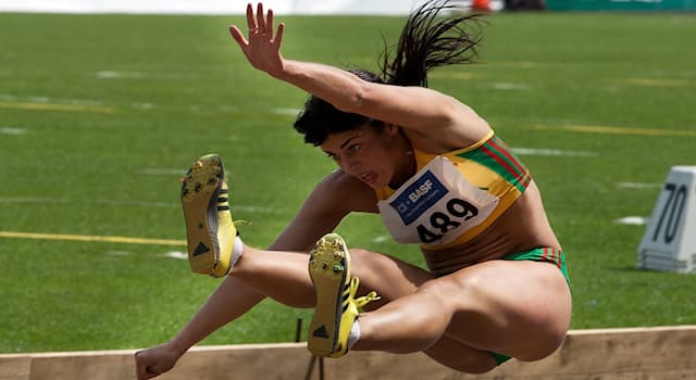 Sport Trivia Question: Triple jump is an event in which kind of sport?