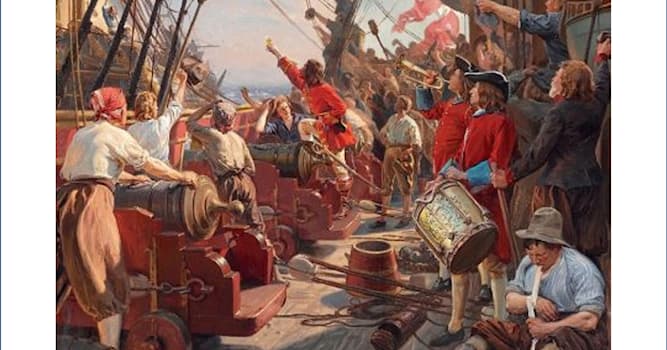 History Trivia Question: In 1714 a Norwegian captain fought an English-flagged frigate and ran out of ammunition. What happened next?