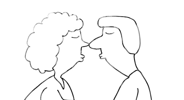 Кино Вопрос: Из какого фильма фраза: «Я вот раньше все время думала, как это люди целуются? Им же носы должны мешать!»