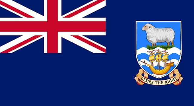 Geography Trivia Question: The flag of which island group includes the Union flag, a ram, and a Tudor ship with five stars on its sail?