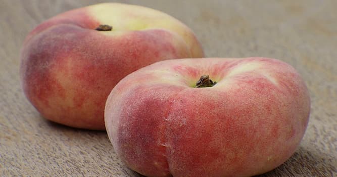 Nature Trivia Question: What is the origin of the flat peach?