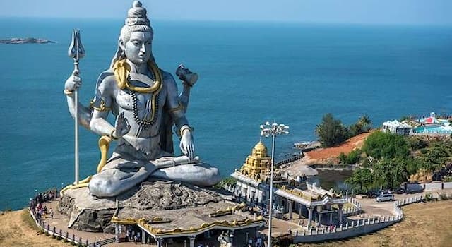 Culture Trivia Question: Where is this statue of the Hindu deity, Lord Shiva located in India?