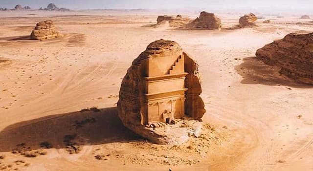 Culture Trivia Question: Which archeological structure in Saudi Arabia was also known as 'The Lonely Castle'?