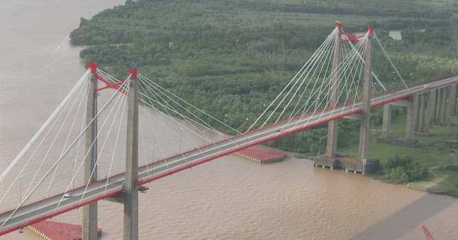 Geography Trivia Question: Which body of water do the Zarate-Brazo Largo Bridges cross?