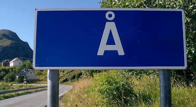 Geography Trivia Question: 'Å' is a village that can be seen in what country?