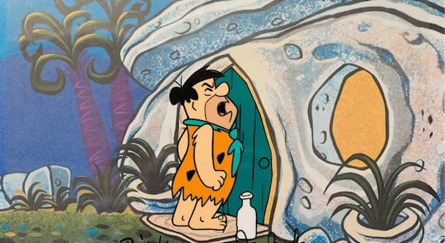 Movies & TV Trivia Question: In the animated American TV show "The Flintstones", what does Fred yell at the end of the closing theme?