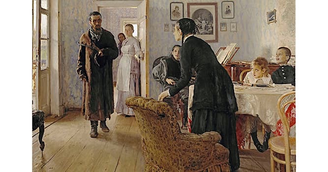 Культура Вопрос: Как называется картина русского художника Ильи Репина, изображенная на фотографии?